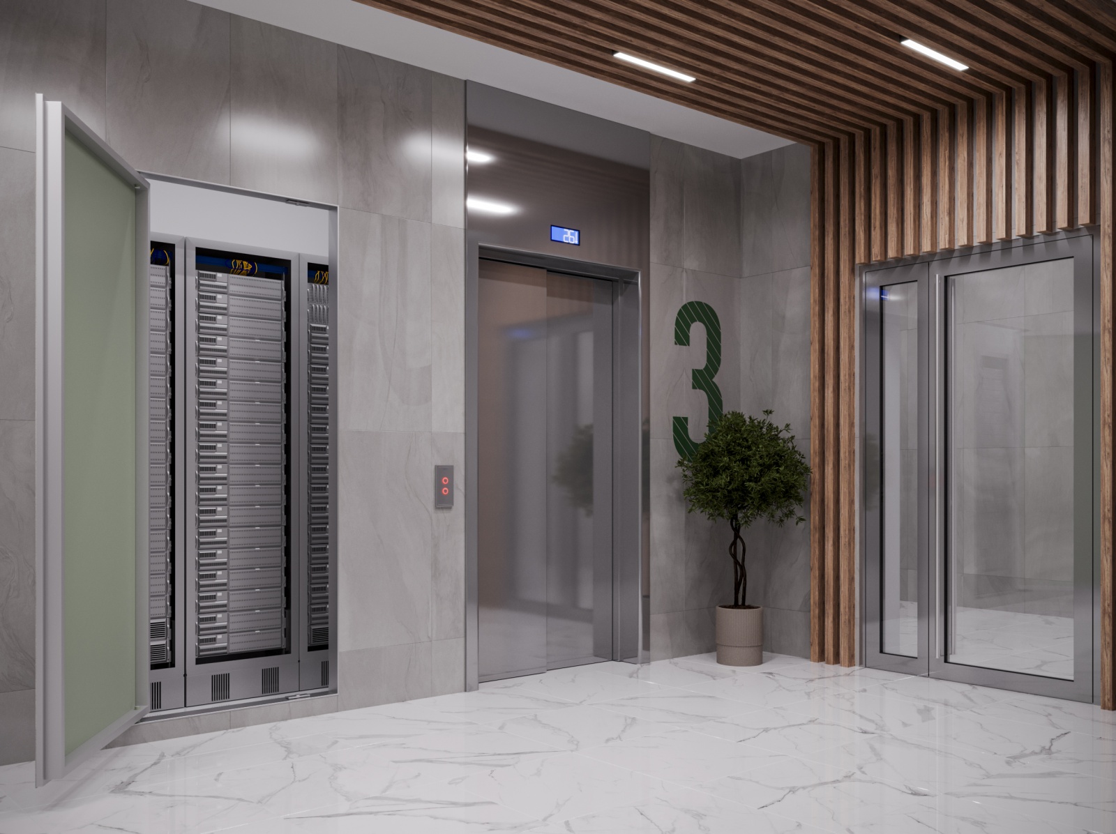 Технический люк-дверь под&nbsp;плитку "Бригадир-П" (Алкрафт) в интерьере